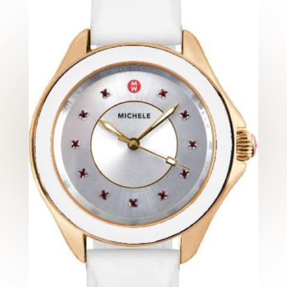 Michele Sport Watch (Silicone White Strap) (MWW27A000004/Cape)